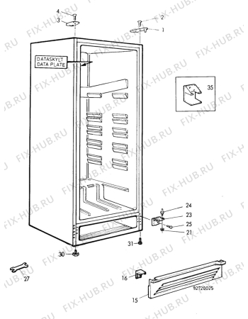 Взрыв-схема холодильника Elektra KS3470 - Схема узла C10 Cabinet